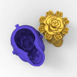 Rose Skull Candle Epoxy Resin Mold DIY Crafts Home Ornaments Tools
