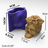 Rose Skull Candle Epoxy Resin Mold DIY Crafts Home Ornaments Tools