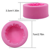 3D Round Rose Flowers Shape Silicone Soap Mold DIY Soap Molds