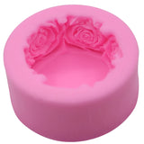 3D Round Rose Flowers Shape Silicone Soap Mold DIY Soap Molds