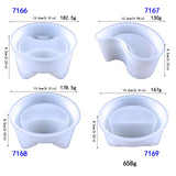 3D Round Terraced Flower Pot Silicone Mould Succulent Storage Box