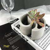 3D Round Terraced Flower Pot Silicone Mould Succulent Storage Box