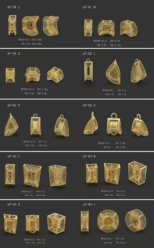 3D STL Jewelry Pendants Wax Printing Service Epoxy Resin Molds
