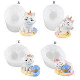 3D Shape Silicone Mold Candle Molds One-horn Fondant Mould