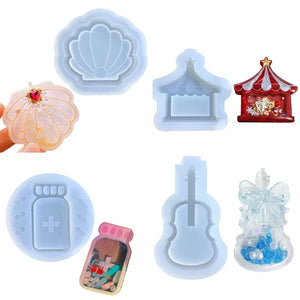 3D Shell Quicksand Silicone Mold DIY Pendant Keychain