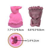 3D Silicone Mold Succulents Planter Flower Pot Candle Tool DIY Crafts