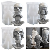 3D Skull Candle Epoxy Resin Mold Silicone Mould