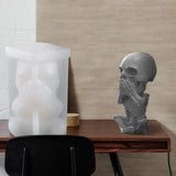 3D Skull Candle Epoxy Resin Mold DIY Halloween Skeleton Modeling Silicone Mould