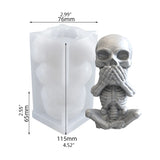 3D Skull Candle Epoxy Resin Mold Halloween Skeleton Silicone Mould