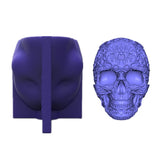 3D Skull Decorations Epoxy Resin Mold Ornaments Casting Silicone Mould
