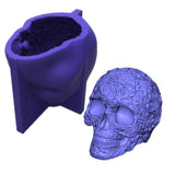 3D Skull Decorations Epoxy Resin Mold Ornaments Casting Silicone Mould