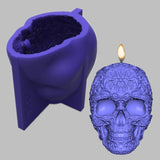 3D Skull Decorations Epoxy Resin Mold Ornaments Casting Silicone Mould