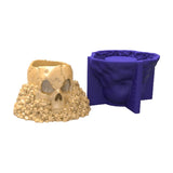3D Skull Flower Pot Silicone Mold for Vase Making