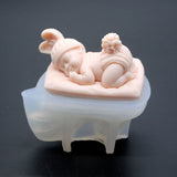 3D Sleeping Baby Silicone Mold for Chocolate Candy Fondant Soap Candle Making