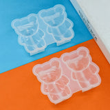 3D Small Bear Keychain Epoxy Resin Mold Hanging Pendant Silicone Mould