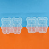 3D Small Bear Keychain Epoxy Resin Mold Hanging Pendant Silicone Mould