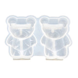 3D Small Bear Keychain Epoxy Resin Mold Hanging Pendant Silicone Mould