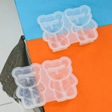 3D Small Bear Keychain Epoxy Resin Mold Hanging Pendant Silicone Mould