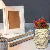 3D Snake Girl Silicone Flower Pot Mold Concrete Succulent Planter Resin Mold