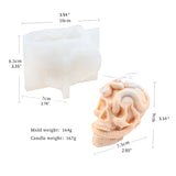 3D Snake Skull Candle Epoxy Resin Mold Halloween Aromatherapy Plaster Soap