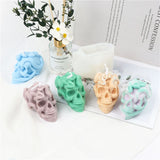 3D Snake Skull Candle Epoxy Resin Mold Halloween Aromatherapy Plaster Soap