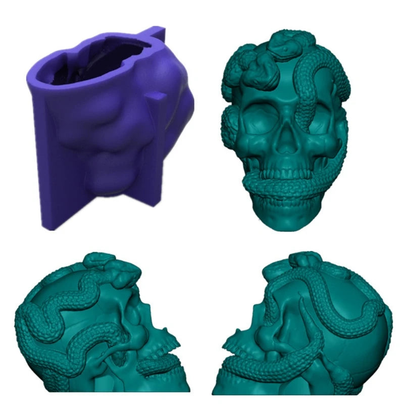 Snake Skull Resin Mold for DIY Crafts