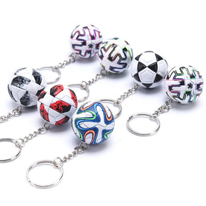 3D Sports Football Souvenirs PU Leather Keyring Men Soccer Fans Keychain
