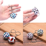 3D Sports Football Souvenirs PU Leather Keyring Men Soccer Fans Keychain