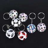 3D Sports Football Souvenirs PU Leather Keyring Men Soccer Fans Keychain