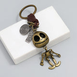 Mini Retro Punk Cowhide Keychain Owl Pendant Gift