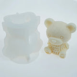 3D Teddy Bear Soap Mold Flexible Silicone Mould Candle Mold