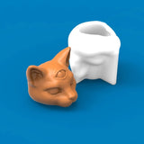 3D Three Eyes Cat Candle Silicone Mold for Decor