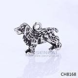 Tibetan Silver Dog Charms - Animal Pendants for Jewelry Making