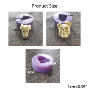 Skull Shape Silicone Mold for DIY Decoration Making