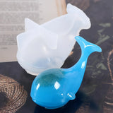 3D Whale Crystal Resin Mold DIY Desktop Ornament Decorative Mirror Silicone