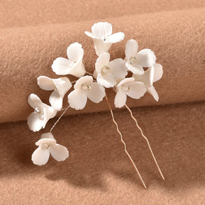 3D Flower Hairpin Hair Pins Clips Headpiece Women Bride Wedding