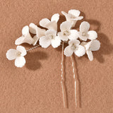 3D Flower Hairpin Hair Pins Clips Headpiece Women Bride Wedding