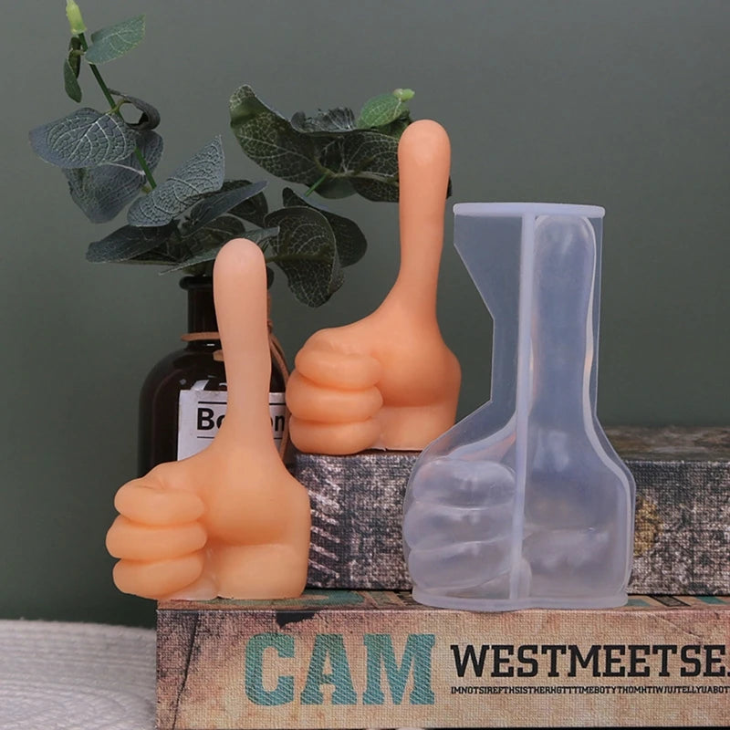 Hand Shaped Candle Mold Silicone Flexible Wax Soap Craft Tool