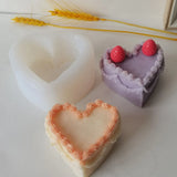 3D Love Shape Cake Candle Silicone Mold