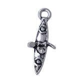 3D Rowing Sport Metal Pendant Canoe Boating Charm DIY Jewelry