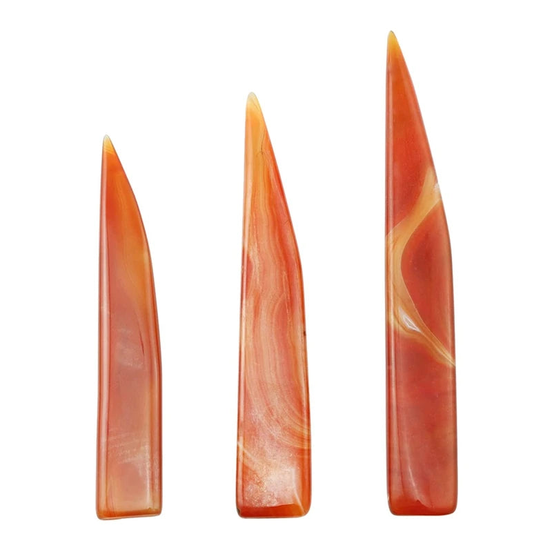 3IN1 Burnisher 8Cm 9Cm 10Cm Polishing Agate For And Silver Scraping Knife
