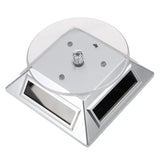 3LED Solar Showcase Rotating Display Stand Gold/Silver/White/Black