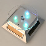 Solar Showcase Turntable Watch Jewelry Display Stand Gold