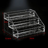 3Layers Acrylic Clear Nail Polish Storage Rack Makeup Cosmetic Organizer