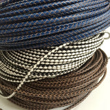 3MM 10Yards 100% Cow Leather Braided Cords Ropes