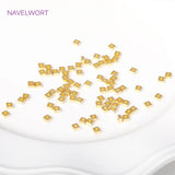 18K Plated Brass Flat Square Spacer Beads Jewelry Making DIY