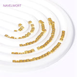 18K Plated Brass Flat Square Spacer Beads Jewelry Making DIY