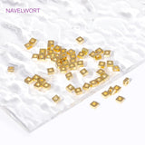 18K Plated Brass Flat Square Spacer Beads Jewelry Making DIY