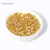 18K Plated Brass Flat Square Spacer Beads Jewelry Making DIY