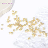 18K Brass Square Spacer Beads for Jewelry Making DIY Bracelet Accessories